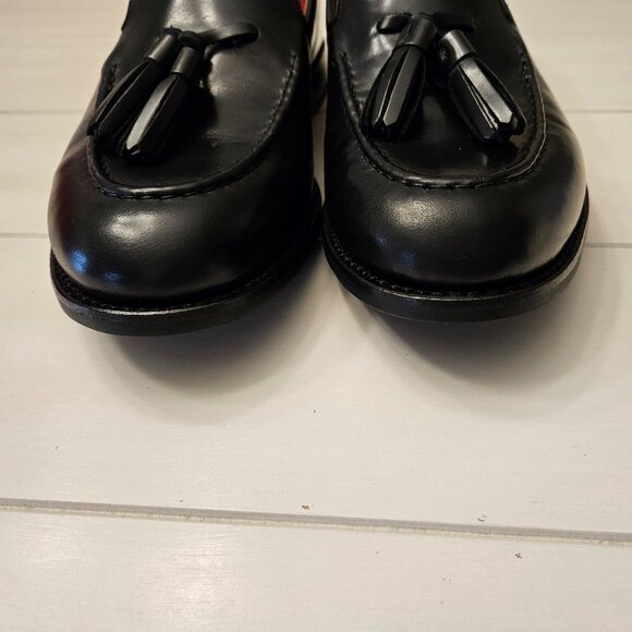 Grenson Black Leather Merlin Tassel Loafers - 10 UK/11 US